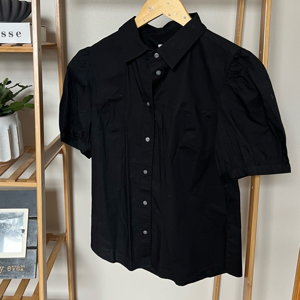 J Crew Puff Sleeve Button Up NWT